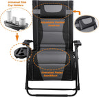 XXL Oversize Recliner Folding Chair for Camping Patio Outdoors