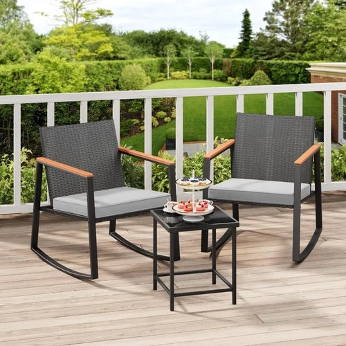 3 Piece Outdoor Patio Wicker Furniture Set