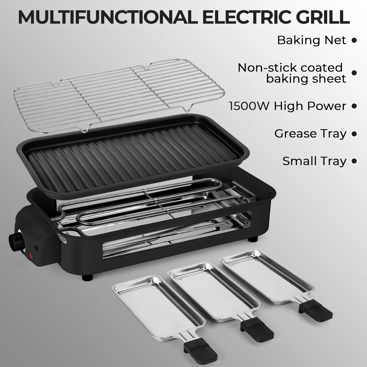 1500W 2-in-1 Electric Grill