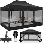 10x15 FT Heavy Duty Pop Up Canopy  with Mosquito Netting Walls