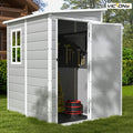 5x4 FT Plastic Outdoor Storage Shed with Floor