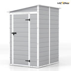 5x4 FT Plastic Outdoor Storage Shed with Floor