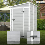 5x4 FT Plastic Outdoor Storage Shed with Floor