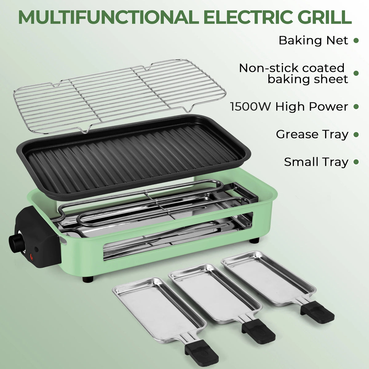 1500W 2-in-1 Electric Grill