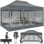 10x15 FT Heavy Duty Pop Up Canopy  with Mosquito Netting Walls