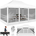 10x15 FT Heavy Duty Pop Up Canopy  with Mosquito Netting Walls