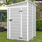 5x4 FT Plastic Outdoor Storage Shed with Floor