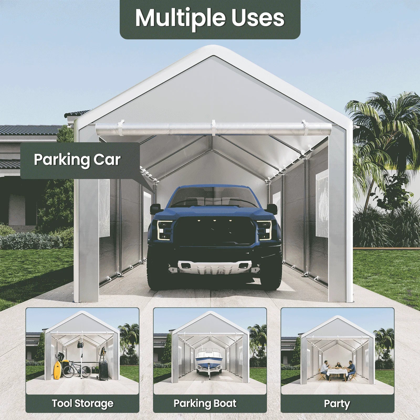 10x20 Ft, Heavy Duty Carport
