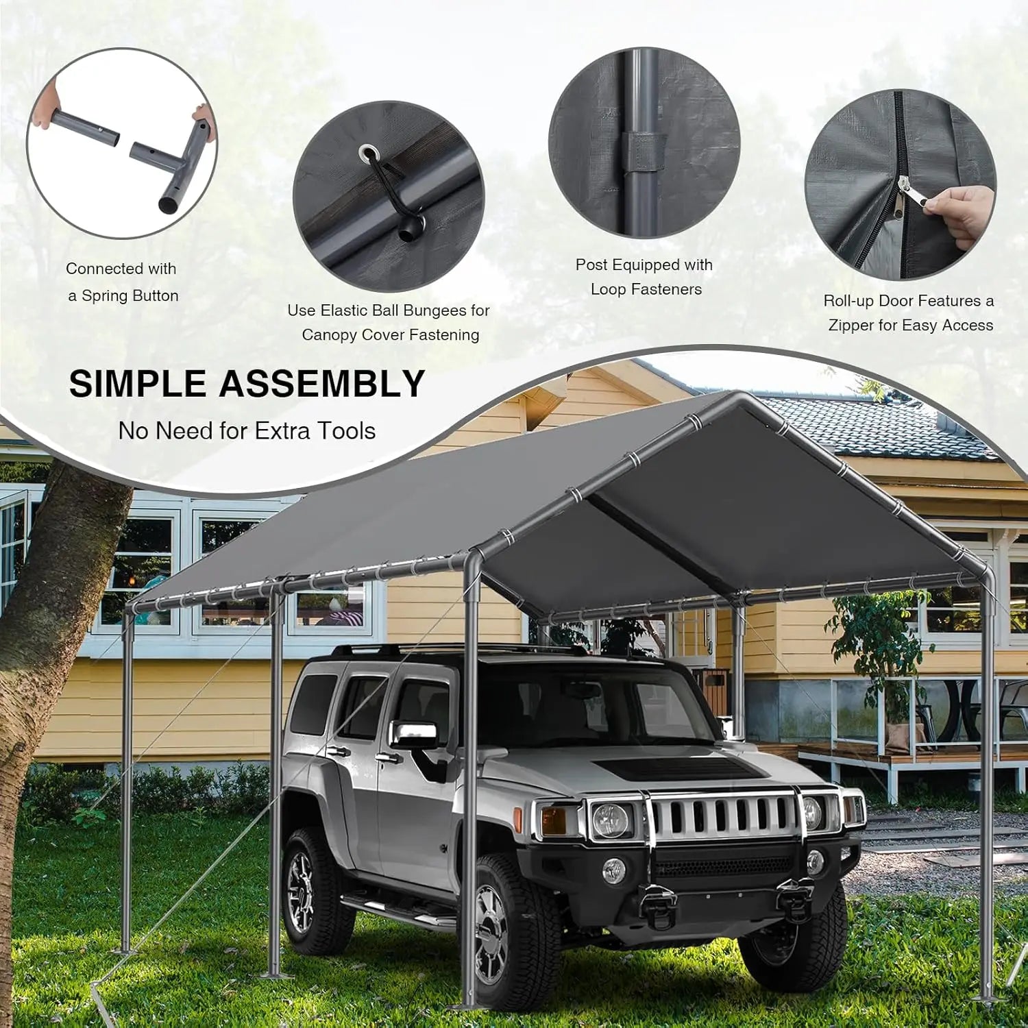 10x20ft Heavy Duty Carport