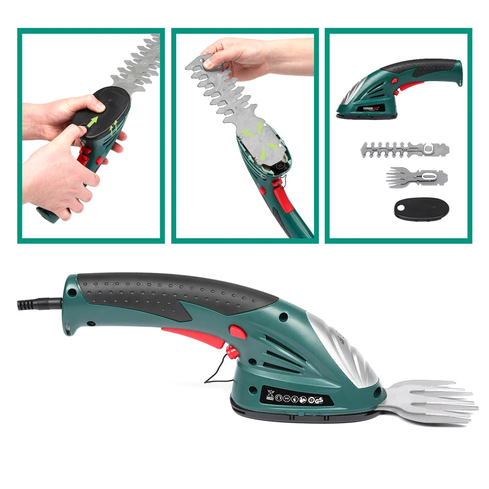 7.2V Hedge Trimmer& Grass Trimmer Cordless