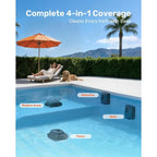 Gosvor LiteVac G1 Pool Vacuum, Wall & Waterline Cleaning, Double Filtration, 150-Min Battery Life for Smart Mode,