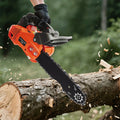 Petrol Chainsaw with 2 Stroke Engine, 25.4 cc 1.22 HP with Blade, Chainsaw, Anti-Vibration System, 56 x 21 cm, Automatic Homing