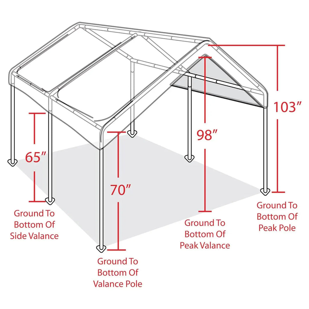 Heavy Duty Steel Frame Pop Up Carport