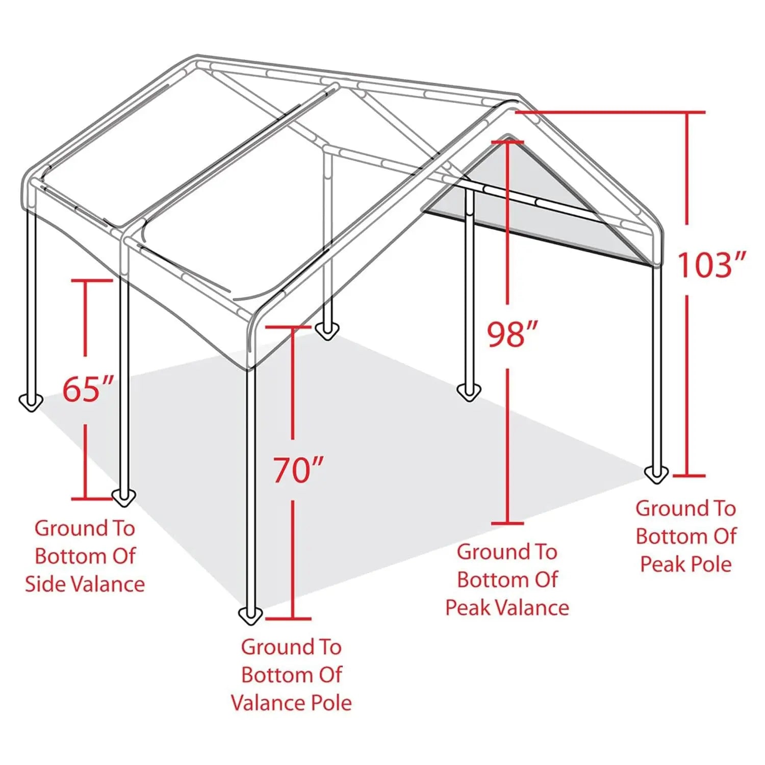 Heavy Duty Steel Frame Pop Up Carport