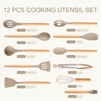 12 Pcs Silicone Kitchen Utensils Set