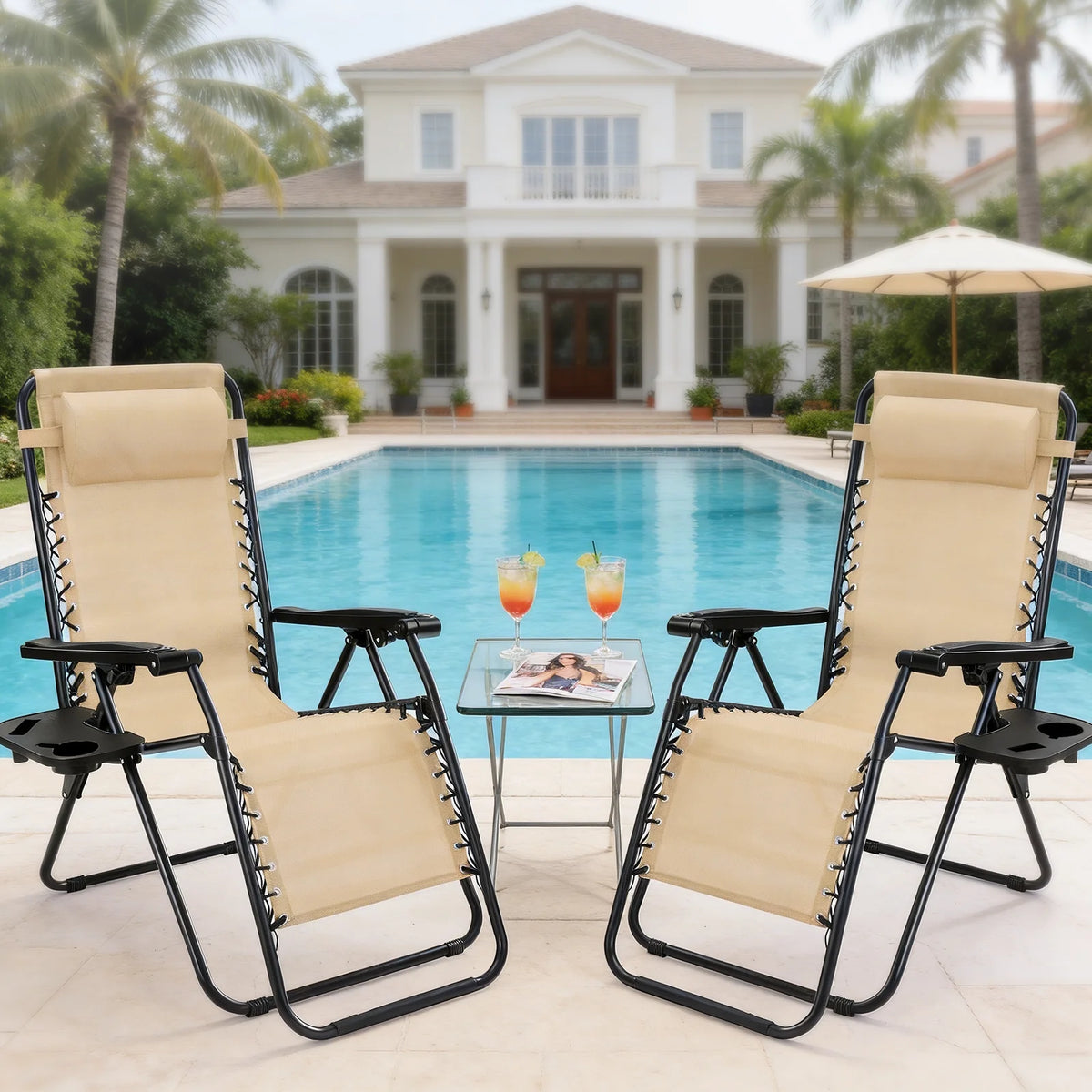 Set Of Two Zero Gravity Recliner Chairs
