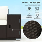 Wicker Outdoor Couch with Storage