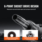 1/2" Drive Impact Socket Set  6 Point