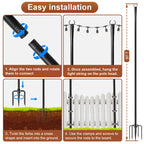 Patio String Lights and Poles