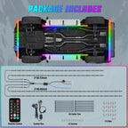 4Pcs  Underglow Neon Accent Strip Lights
