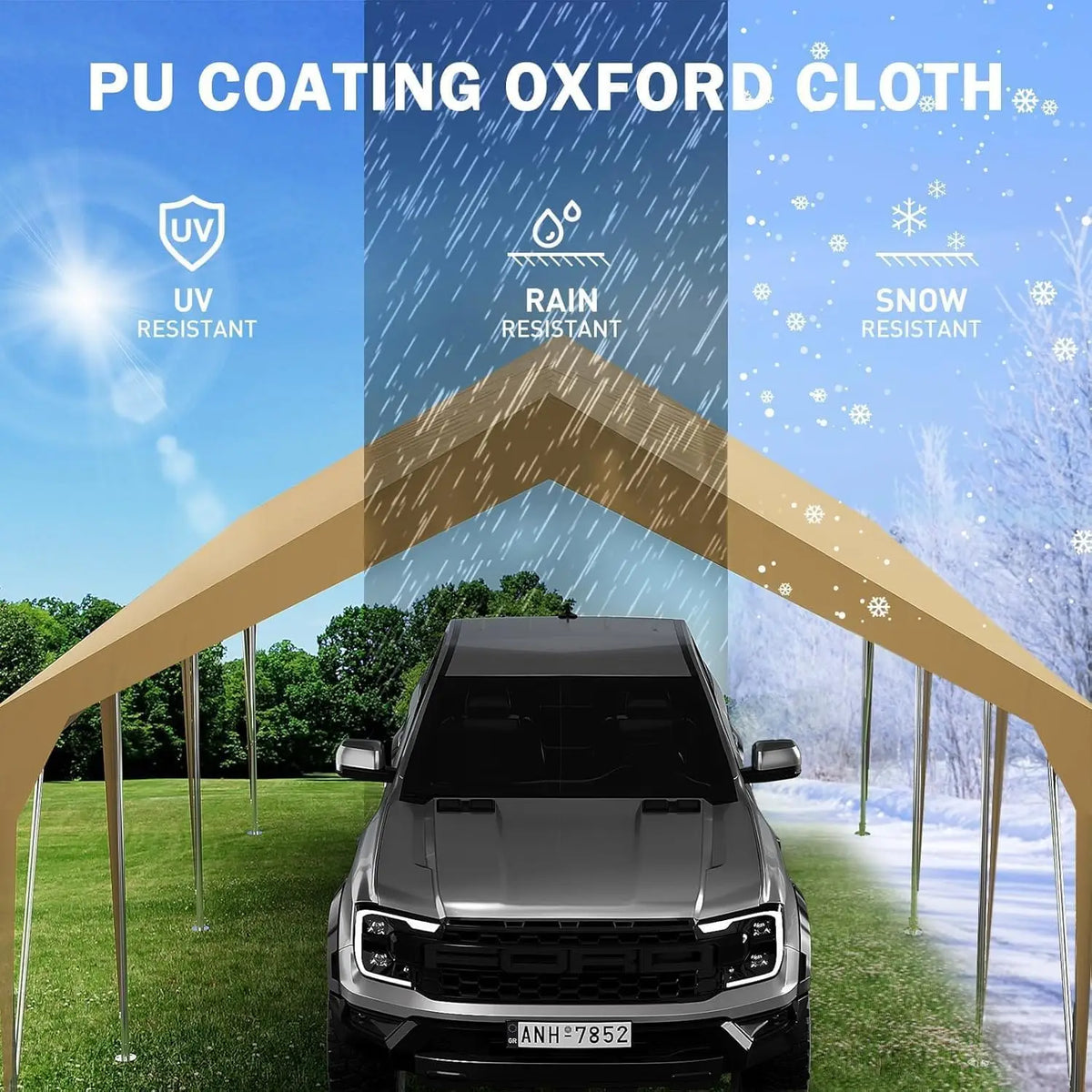 Heavy Duty 12'x20' Carport Canopy