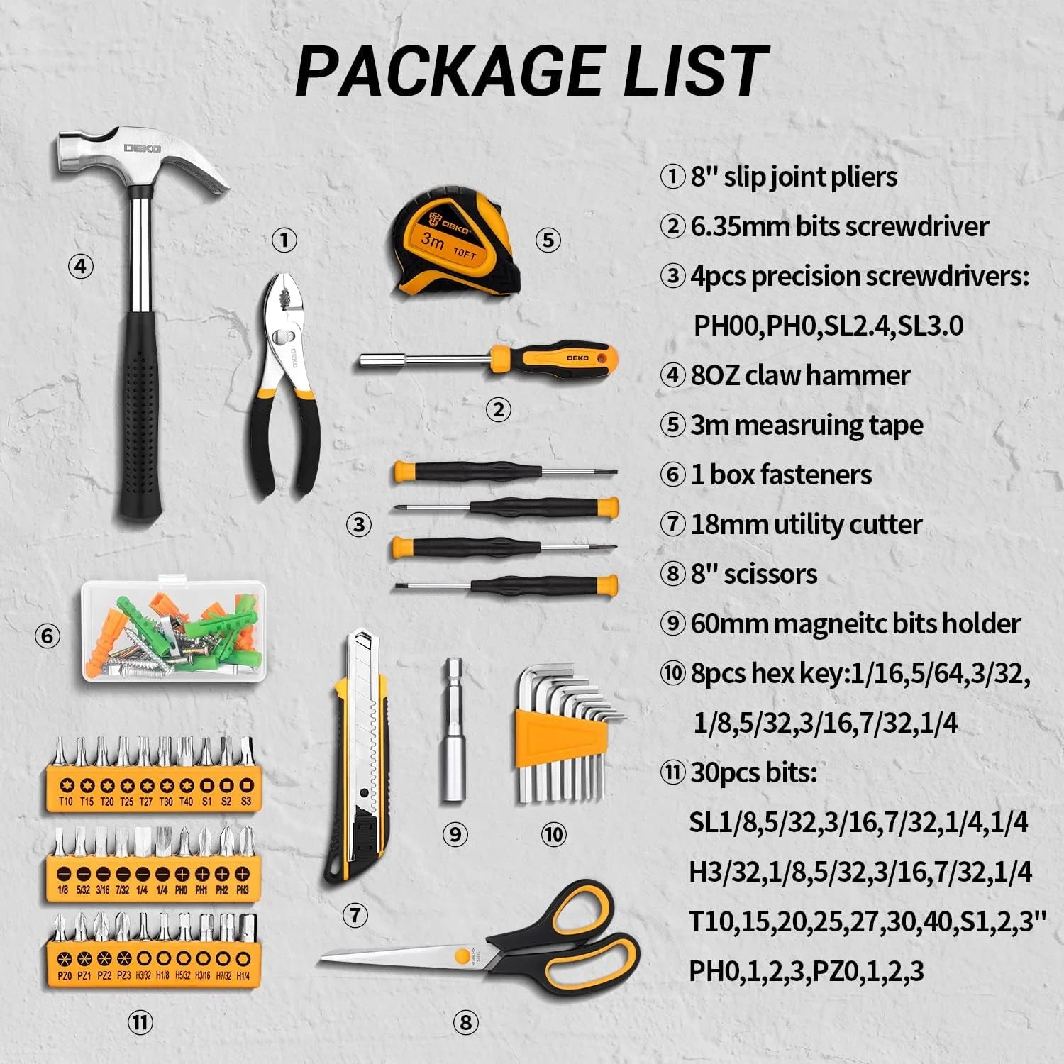 50 Piece General Household Toolbox