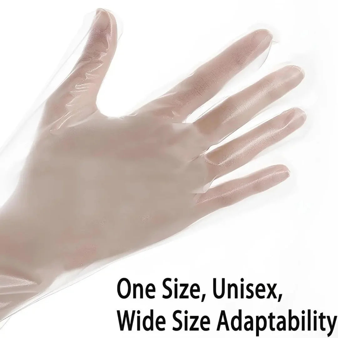 10-Piece Clear Disposable Gloves