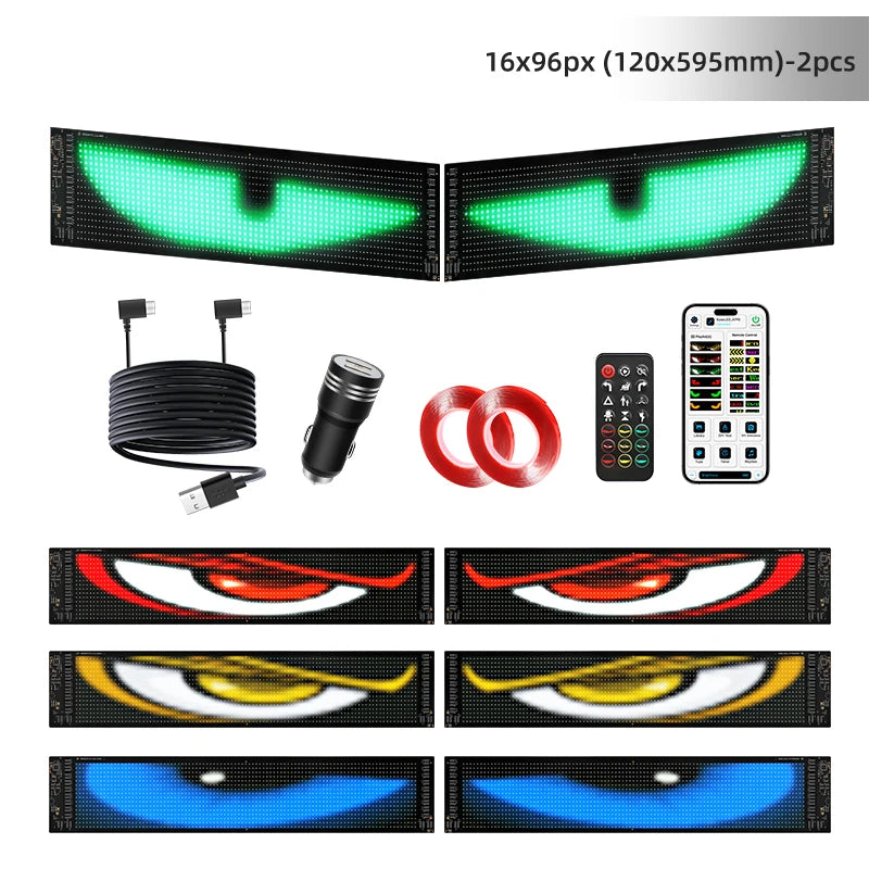 Windshield LED Dynamic Devil Eyes Light