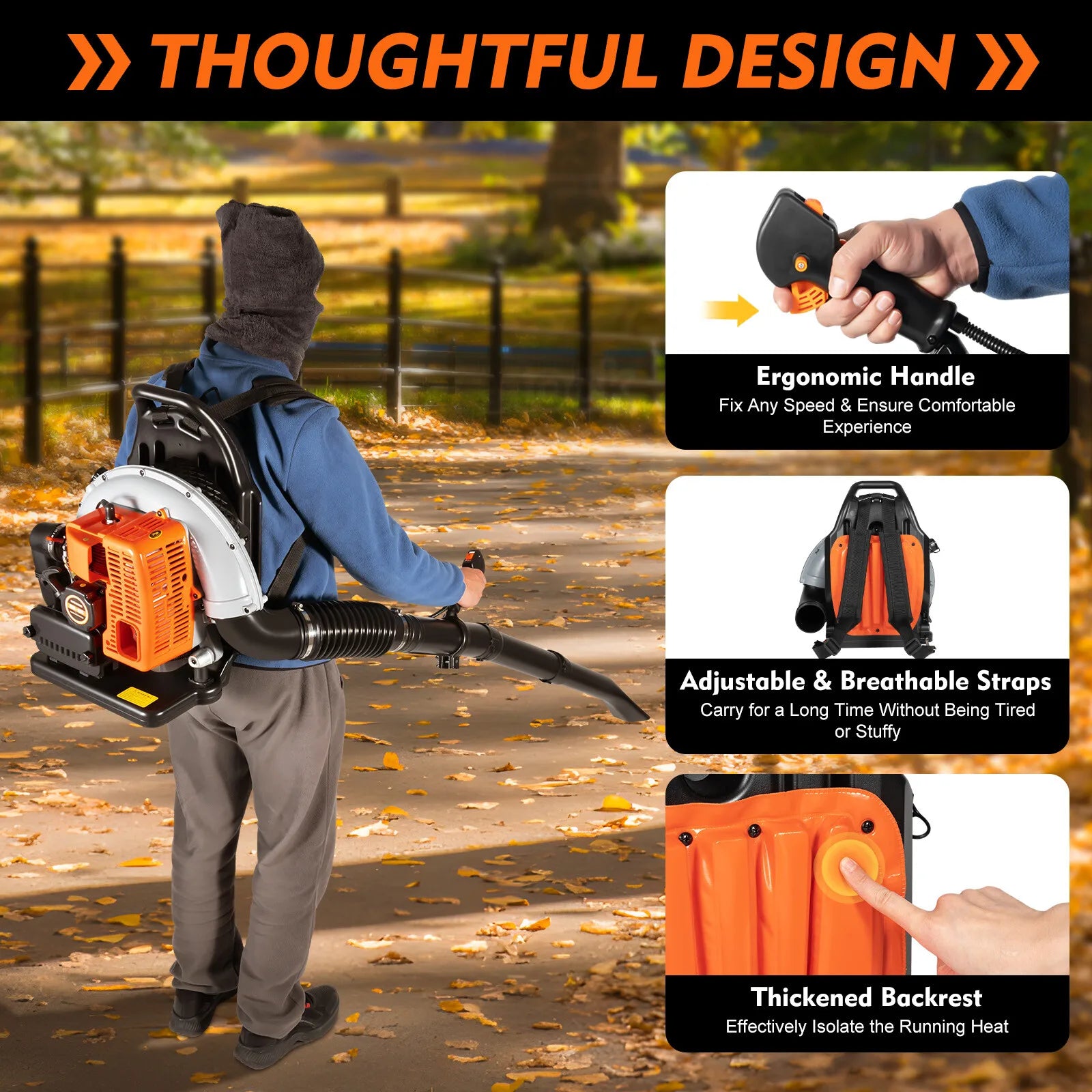 63CC 2.7kW 2-Stroke Gas Leaf Blower
