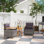 3 Pieces Wicker Patio Bistro Set