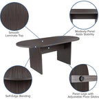 5 Piece Oval Conference Table Set