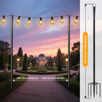 Patio String Lights and Poles