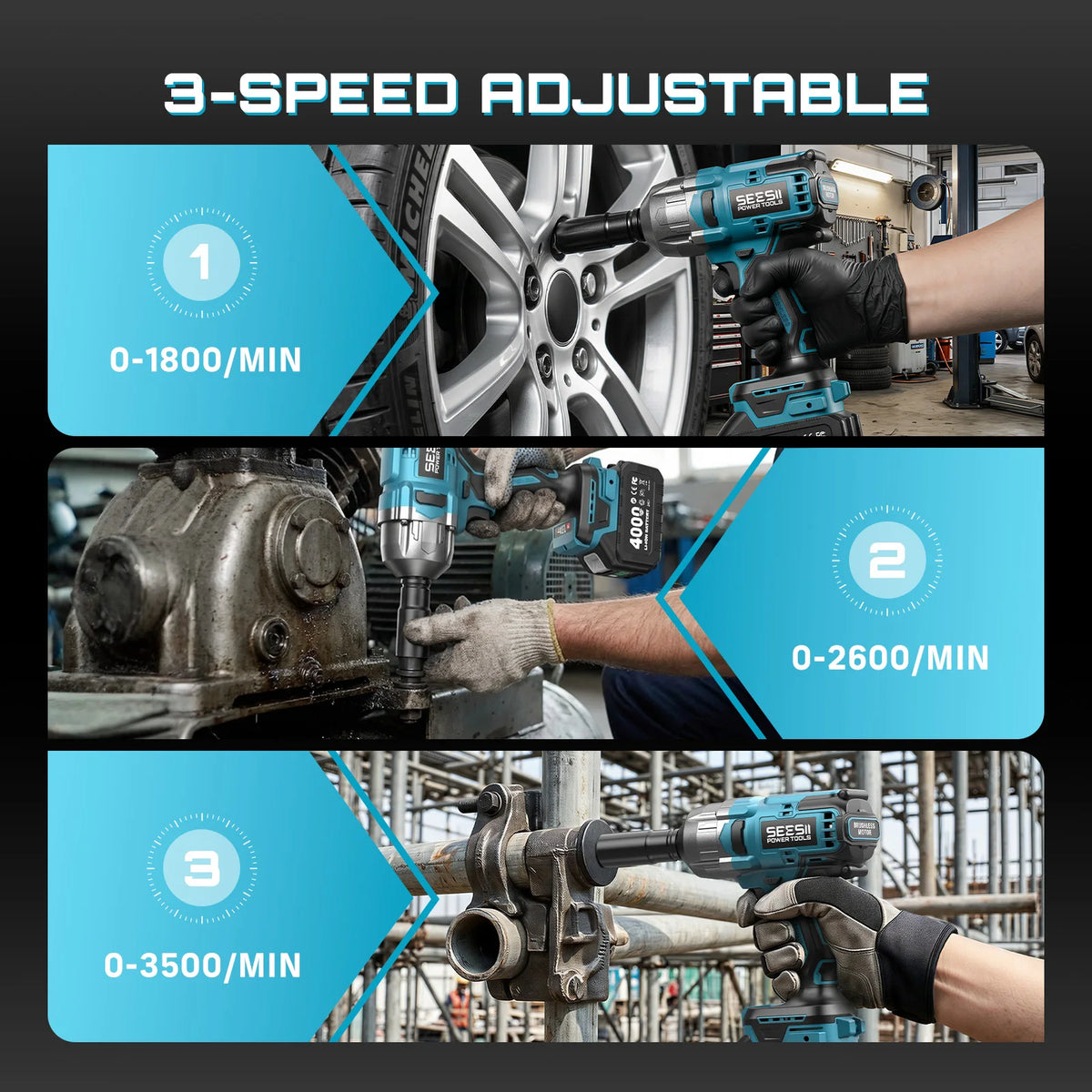 3-in-1  Impact Wrench