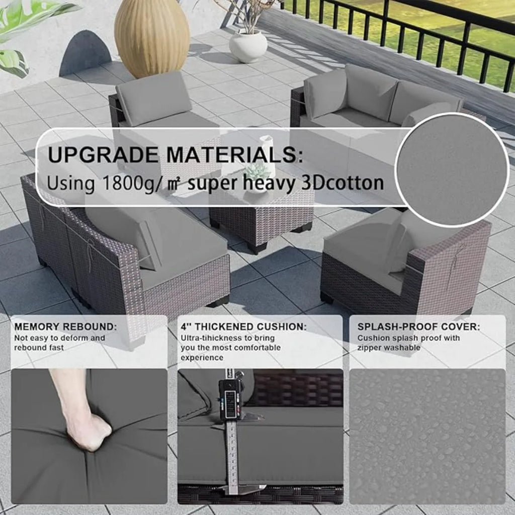 7 Pieces Patio Furniture Set