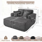 Fluffy Oversized Plush Chaise Lounge