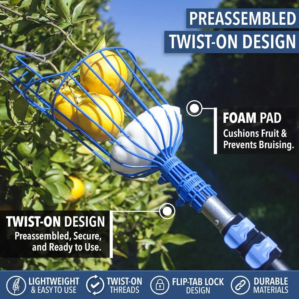 Telescoping Fruit Picker with 20+ Foot Reach