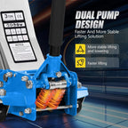 3 Ton Low Profile Floor Jack with Dual Pistons