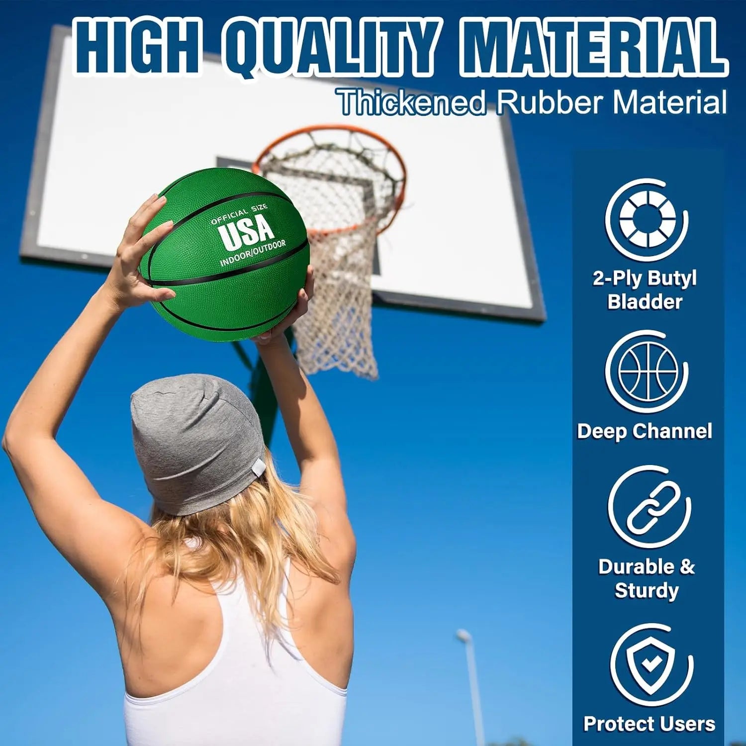 6 Pcs Rubber Basketballs