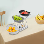 3-Tier Silver Fruit Stand