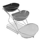 3-Tier Silver Fruit Stand