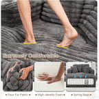 Fluffy Oversized Plush Chaise Lounge