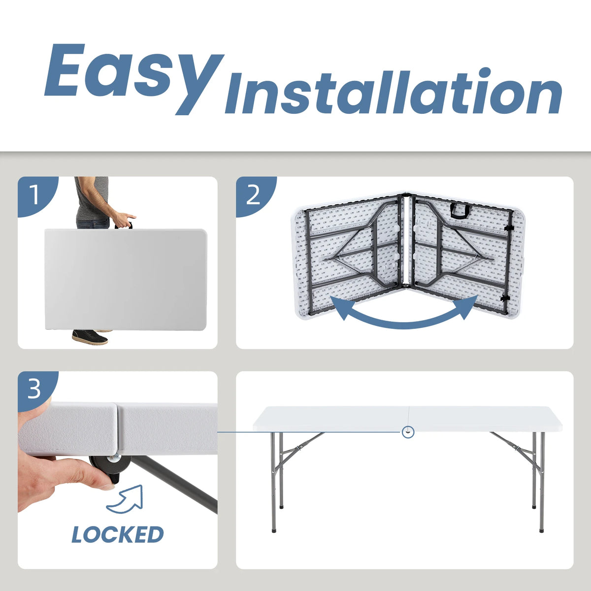 6 or 8 FT Portable Folding Table