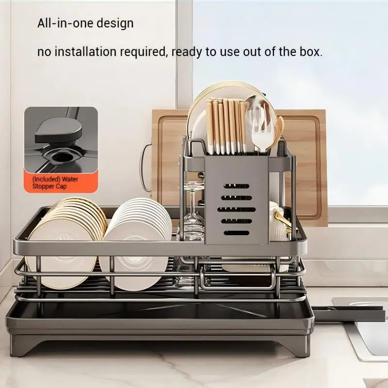 Adjustable Stainless Steel Dish Rack