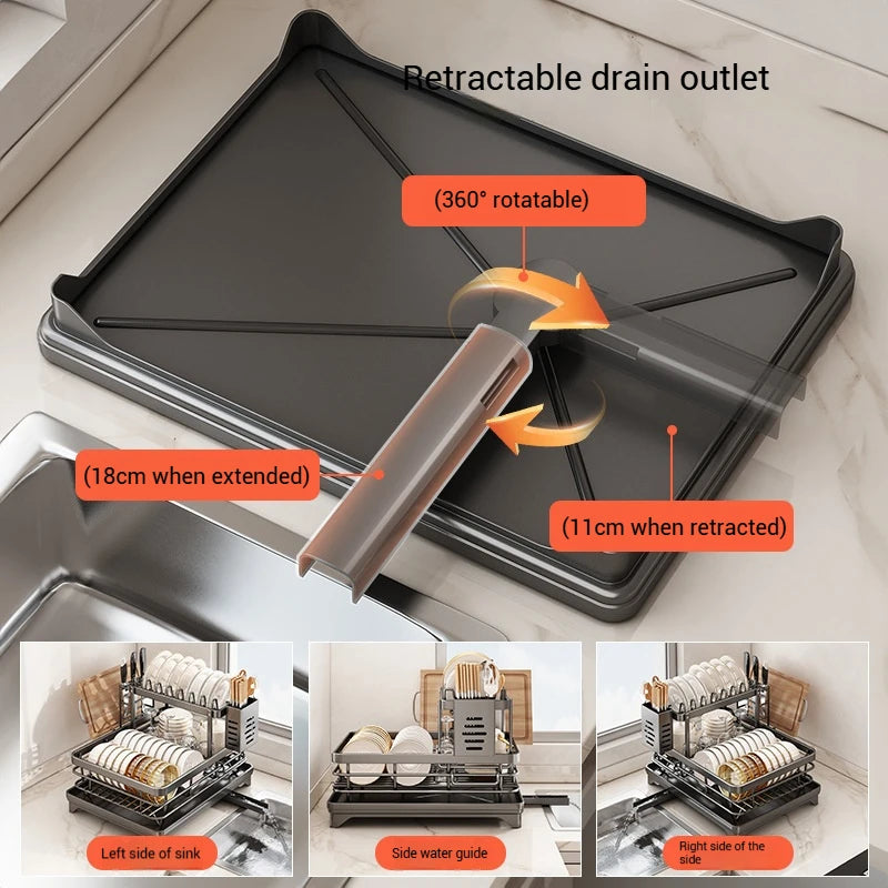 Adjustable Stainless Steel Dish Rack