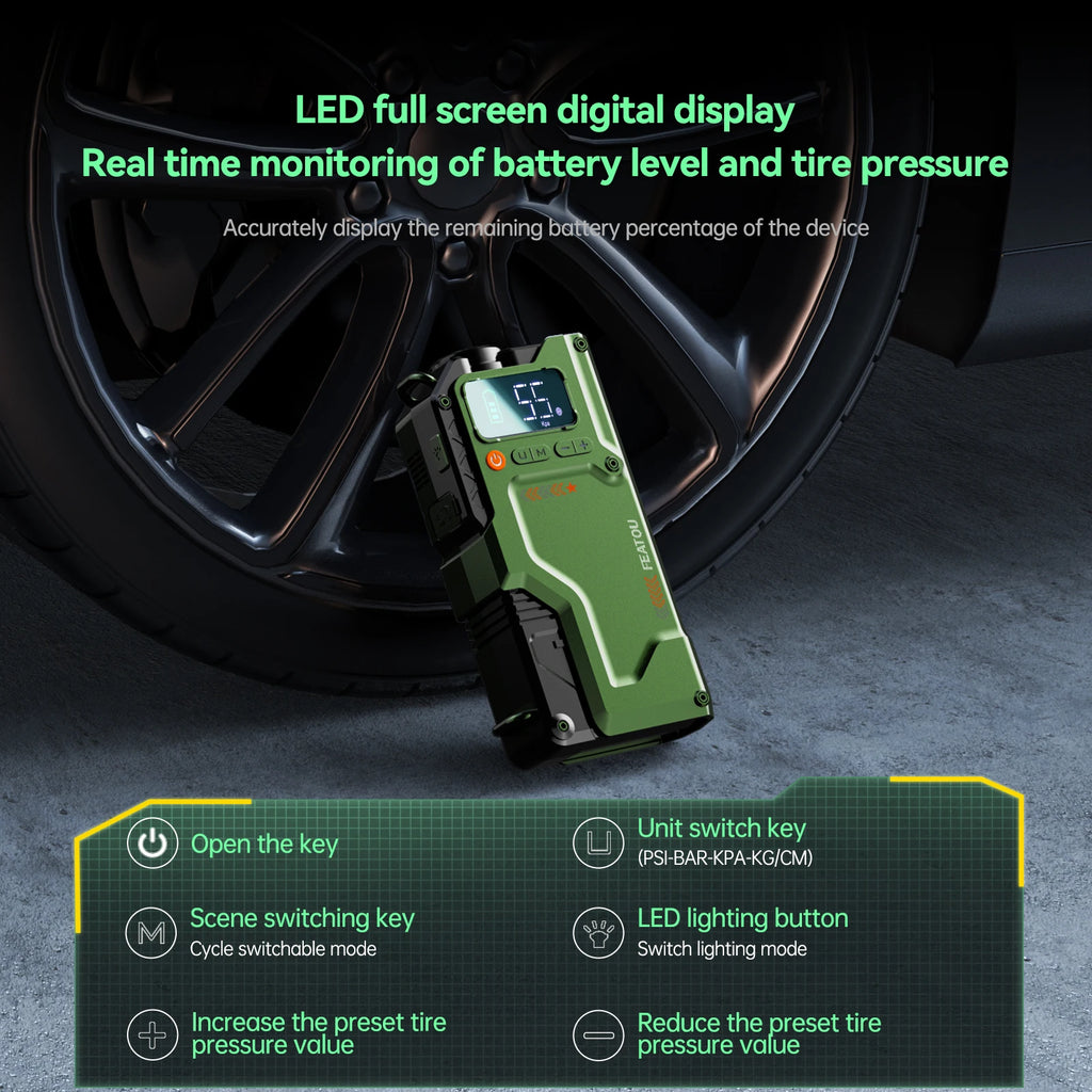 Jump Starter With Air Compressor
