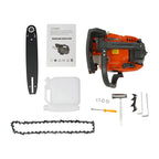 Petrol Chainsaw with 2 Stroke Engine, 25.4 cc 1.22 HP with Blade, Chainsaw, Anti-Vibration System, 56 x 21 cm, Automatic Homing