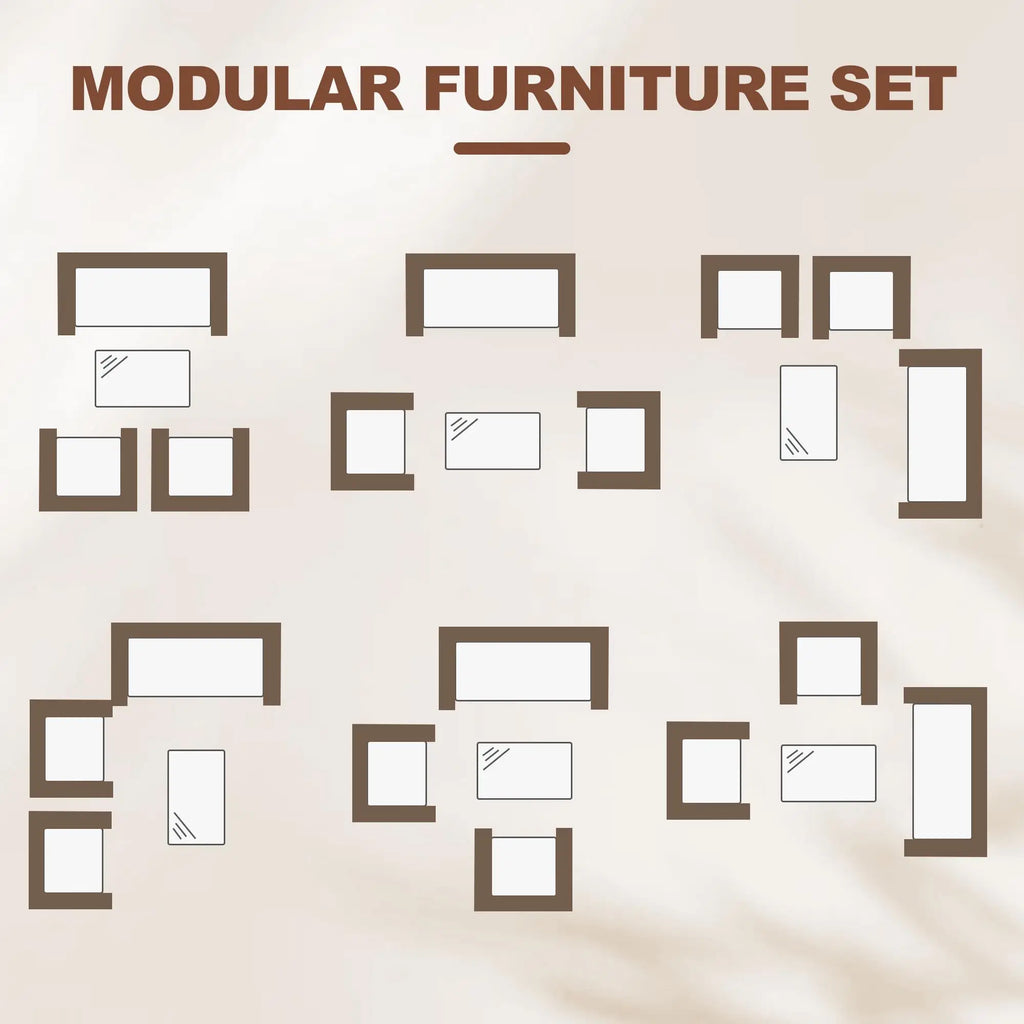 4 Piece Rattan Patio Furniture Set
