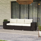 Wicker Outdoor Couch with Storage