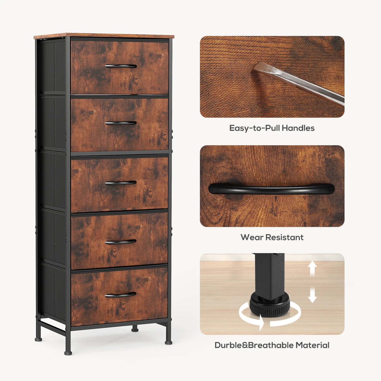 48IN Dresser 5 Drawers