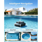 Gosvor LiteVac G1 Pool Vacuum, Wall & Waterline Cleaning, Double Filtration, 150-Min Battery Life for Smart Mode,